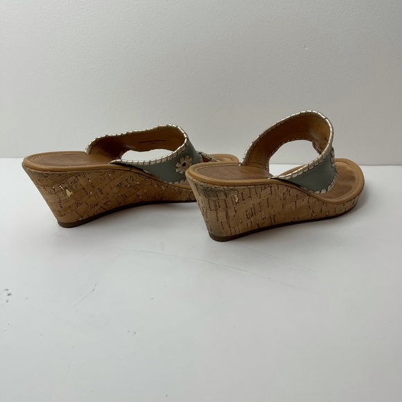 Jack Rogers Green Wedge Sandals Size 10 - Picture 7 of 8